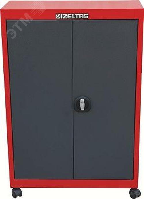 Изображение товара Шкаф инструментальный передвижной, 3 выдвижных ящика, 2 полки, цвет красно-черный. (шт)