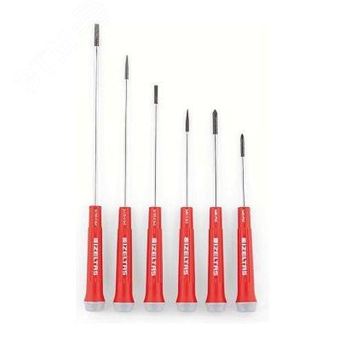 Изображение товара Набор отверток для клемм (прямой и крестообразный шлиц), 6 предметов (шт)