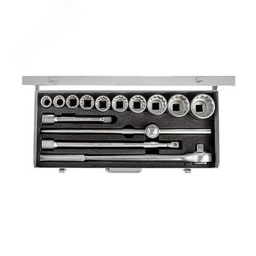 Изображение товара Набор торцевых головок 3/4'' 12-гранных, (22-50 мм) 14 предметов (шт)