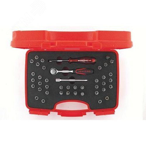 Изображение товара Набор торцевых головок со вставкой (биты) 1/4'' 42 предмет (шт)