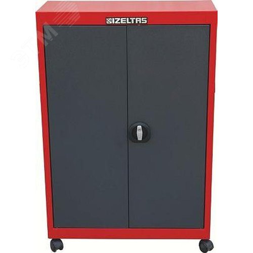 Изображение товара Шкаф инструментальный передвижной, 3 выдвижных ящика, 2 полки, цвет красно-черный. (шт)