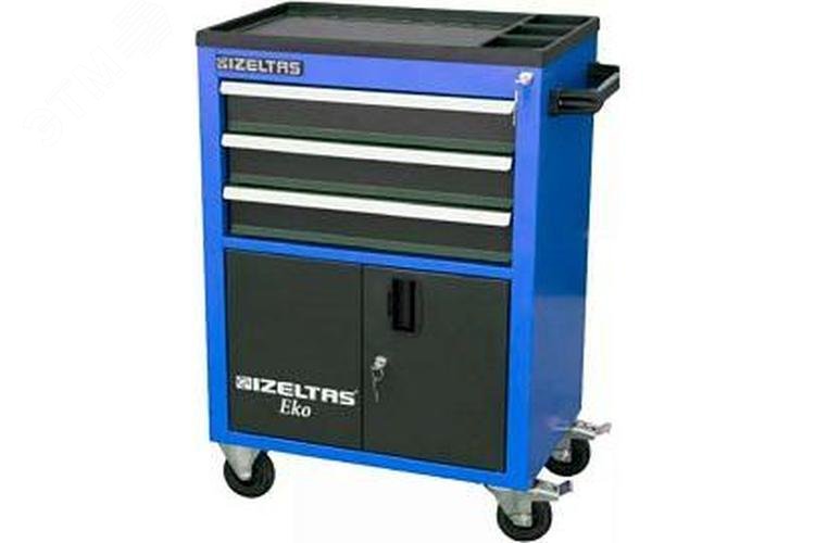 Изображение товара Тележка инструментальная серии ECO с 93 инструментами, 3 ящика и отделением