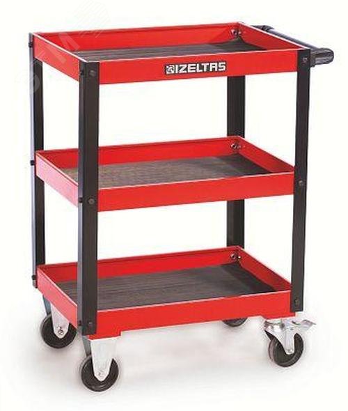 Изображение товара Тележка инструментальная серии MINI, три полки открытого типа, максимальная нагрузка 150 кг (шт)