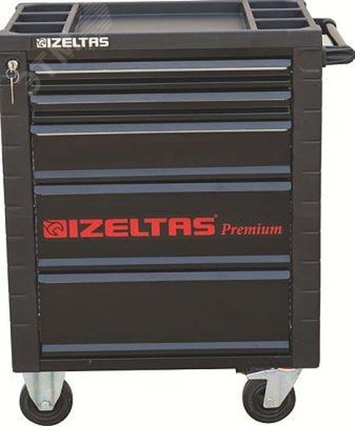 Изображение товара Тележка инструментальная серии PREMIUM 5 ящиков без инструментов красно-черная