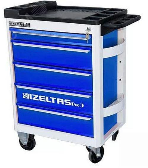 Изображение товара Инструментальная тележка серии PRO с 5 ящиками и боксовыми полками