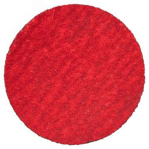 Изображение товара Круг шлифовальный фибровый с креплением Roloc D50 мм, керамическое зерно (CG) 80 (10 шт) (упаковка)