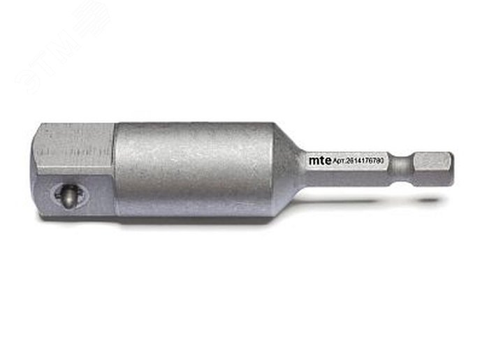 Изображение товара Адаптер (переходник) для торцевых головок с приводным квадратом 1/2'', длина 74 мм, хвостовик E6,3 мм (шт)