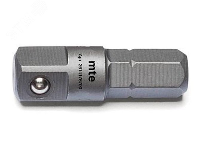 Изображение товара Адаптер (переходник) для торцевых головок с приводным квадратом 1/4'', длина 25 мм, хвостовик С6,3 мм (шт)