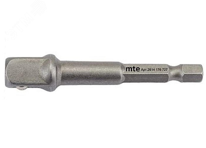 Изображение товара Адаптер (переходник) для торцевых головок с приводным квадратом 3/8'', длина 50 мм, хвостовик E6,3 мм (шт)