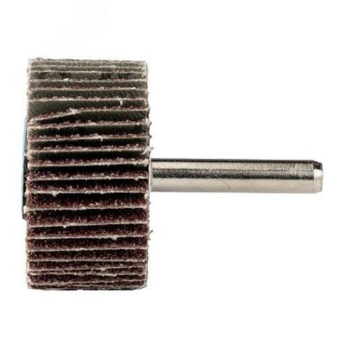 Изображение товара Круг лепестковый с оправкой КЛО D40X20X6 мм, нормальный корунд (NC), зерно 40 (5 шт) (упаковка)