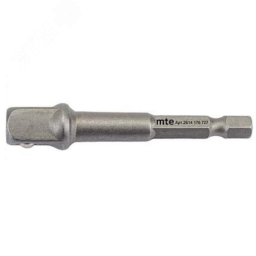 Изображение товара Адаптер (переходник) для торцевых головок с приводным квадратом 3/8'', длина 50 мм, хвостовик E6,3 мм (шт)