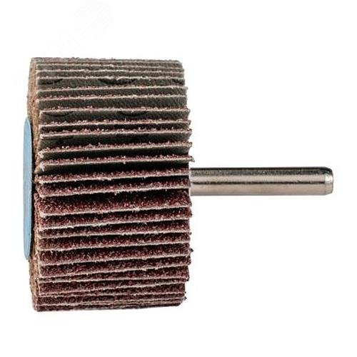 Изображение товара Круг лепестковый с оправкой КЛО D50X30X6 мм, нормальный корунд (NC), зерно 80 (5 шт) (упаковка)