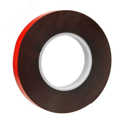 Изображение товара Лента монтажная двухсторонняя черная 12 мм 10м, блистер (шт)