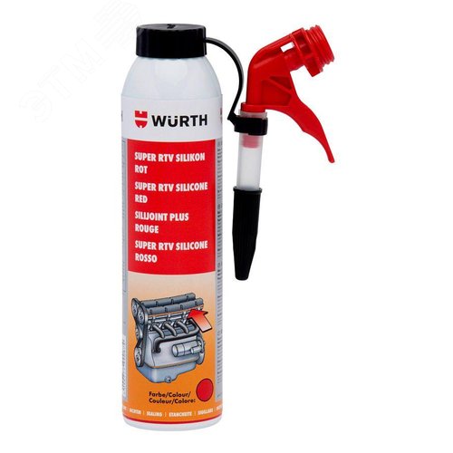 Изображение товара Герметик высокотемпературный SUPER RTV силикон красный 200 мл (шт)