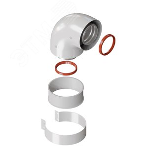 Изображение товара Отвод стартовый 90гр d 60/100 коаксиальный (шт)