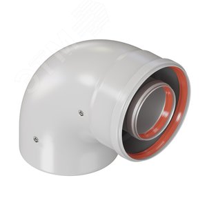 Изображение товара Отвод промежуточный 90 гр d 60/100 коаксиальный (шт)