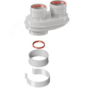 Изображение товара Адаптер для перехода на раздельные трубы d 80/80 моноблочный (шт)