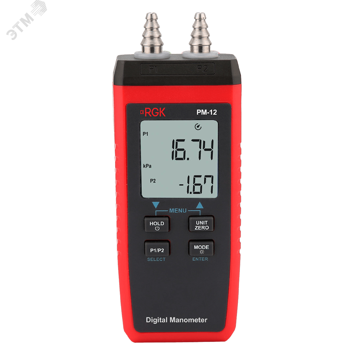 Изображение товара Цифровой манометр RGK PM-12 для измерения давления