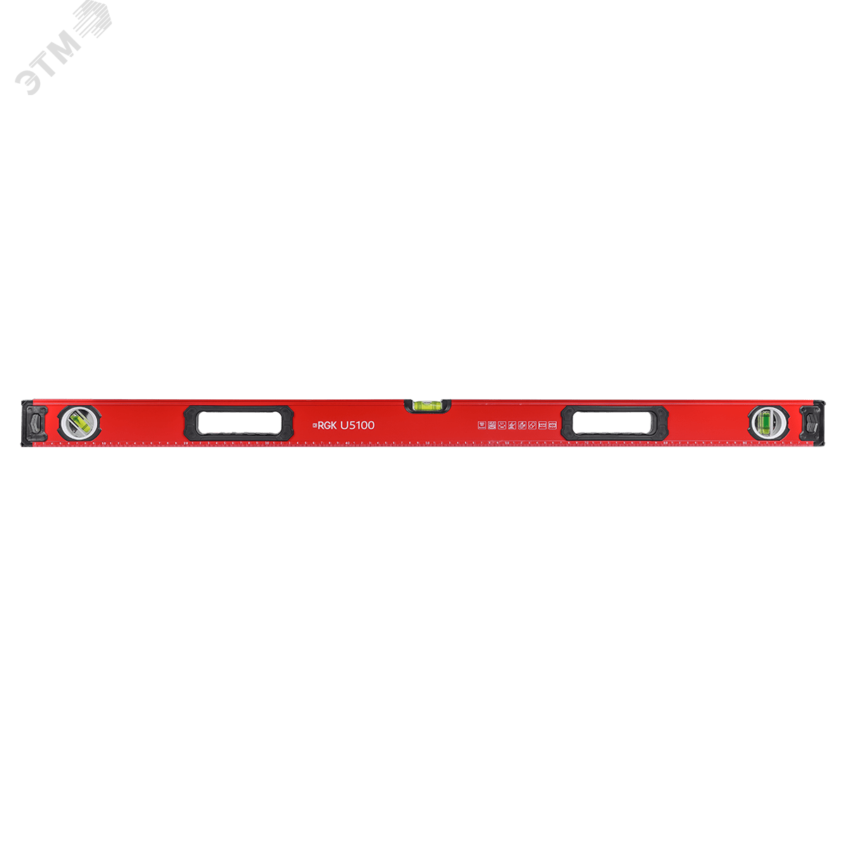 Изображение товара Строительный магнитный уровень RGK U5100 1 м с точной шкалой и магнитами