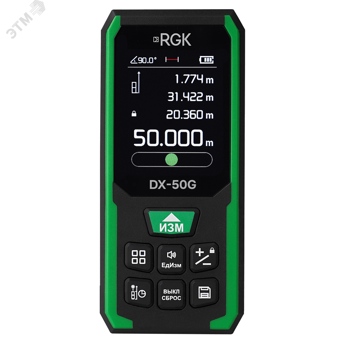 Изображение товара Лазерный дальномер RGK DX-50G с инклинометром и графическим дисплеем