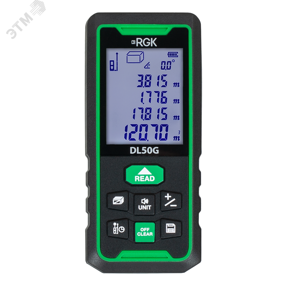 Изображение товара Лазерный дальномер RGK DL50G с зеленым лучом до 50 метров