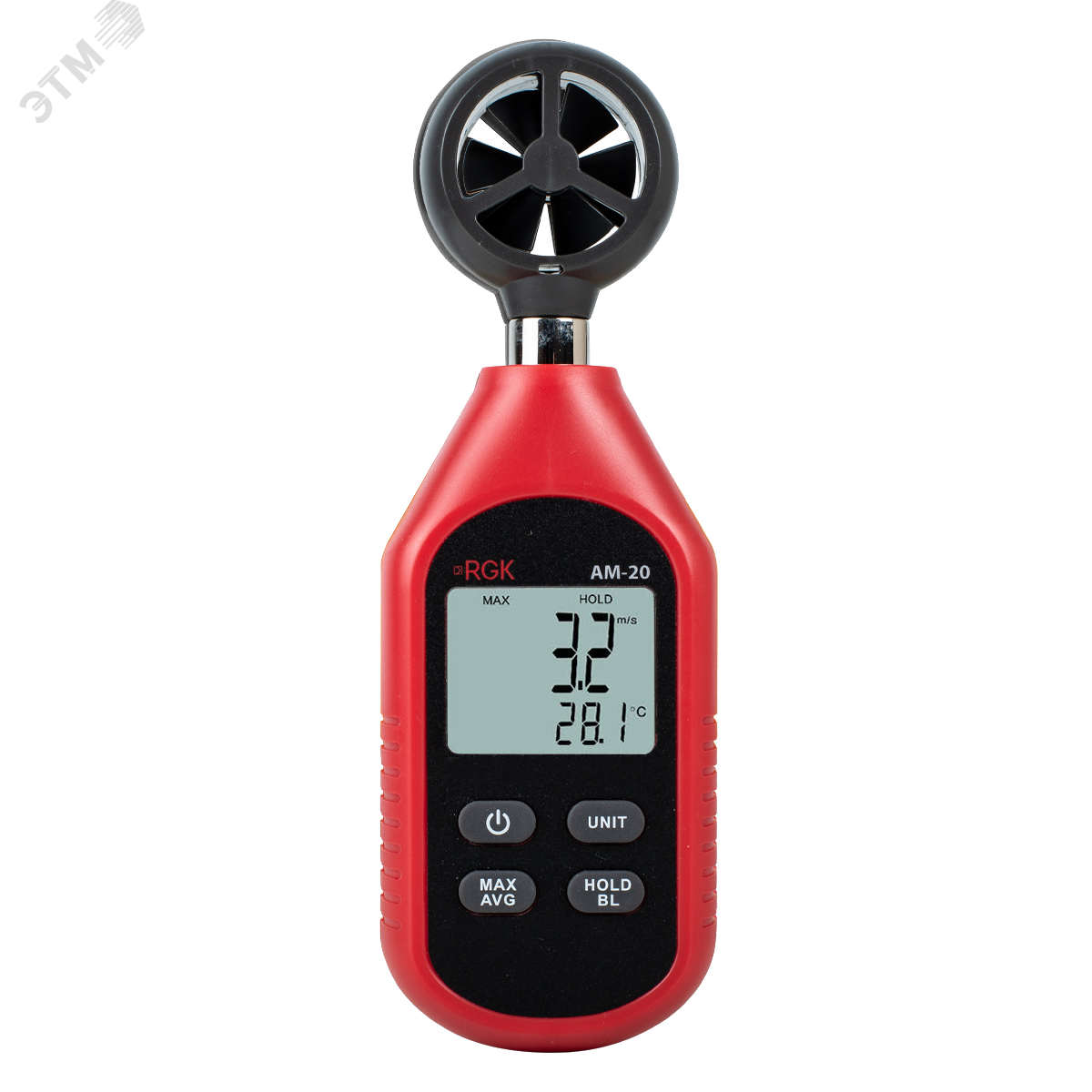 Изображение товара Термоанемометр RGK AM-20 для измерения скорости и температуры воздуха