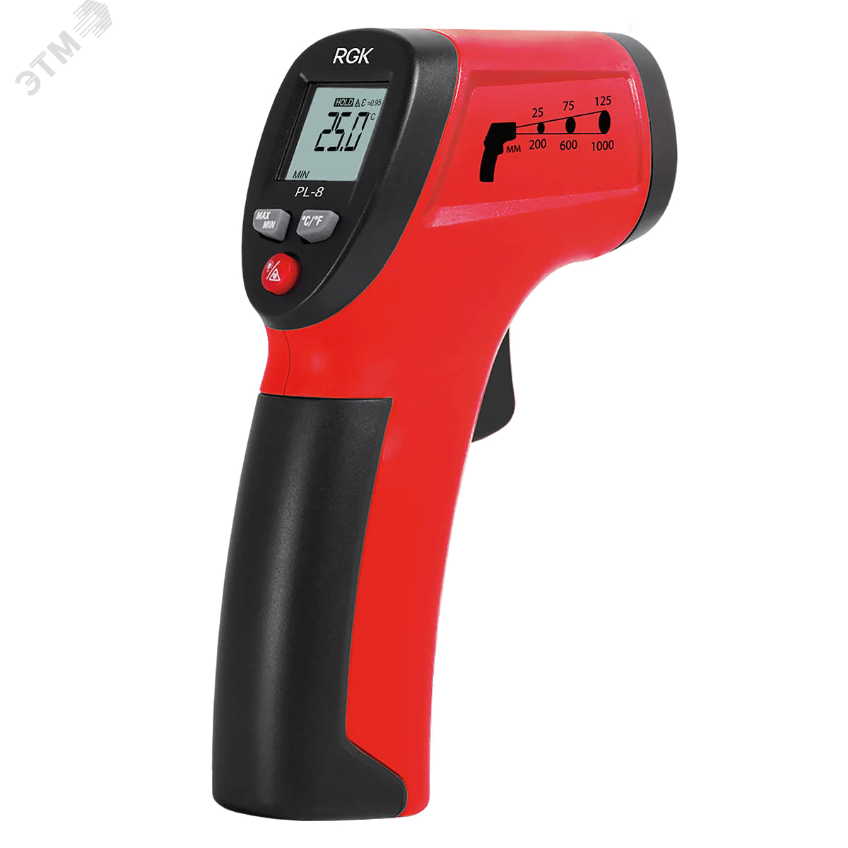 Изображение товара Пирометр RGK PL-8 инфракрасный с поверкой для точных измерений поверхности