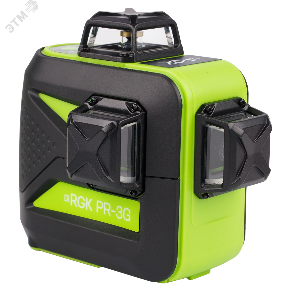 Изображение товара Лазерный уровень RGK PR-3G с трёхлучевой зеленой лазерной технологией и штативом