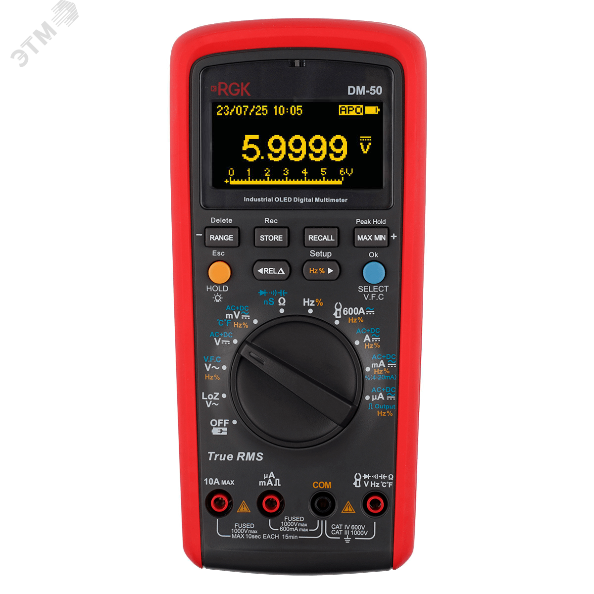 Изображение товара Цифровой мультиметр RGK DM-50 профессиональный для электроустановок