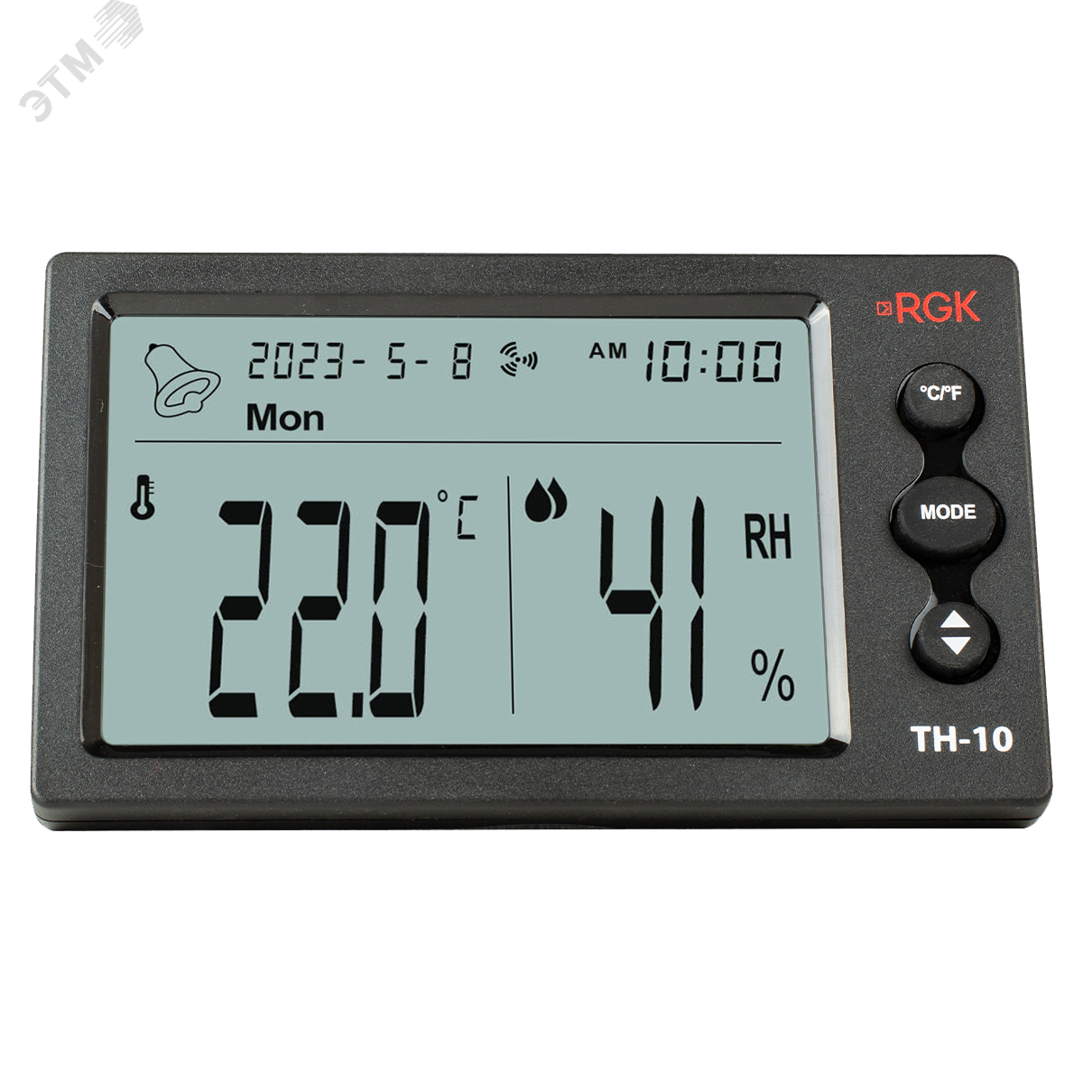 Изображение товара Цифровой термогигрометр RGK TH-10 с часами и будильником