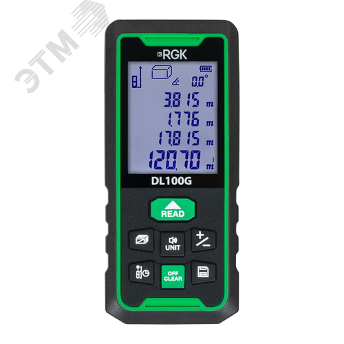 Изображение товара Дальномер лазерный DL100G с поверкой (шт)