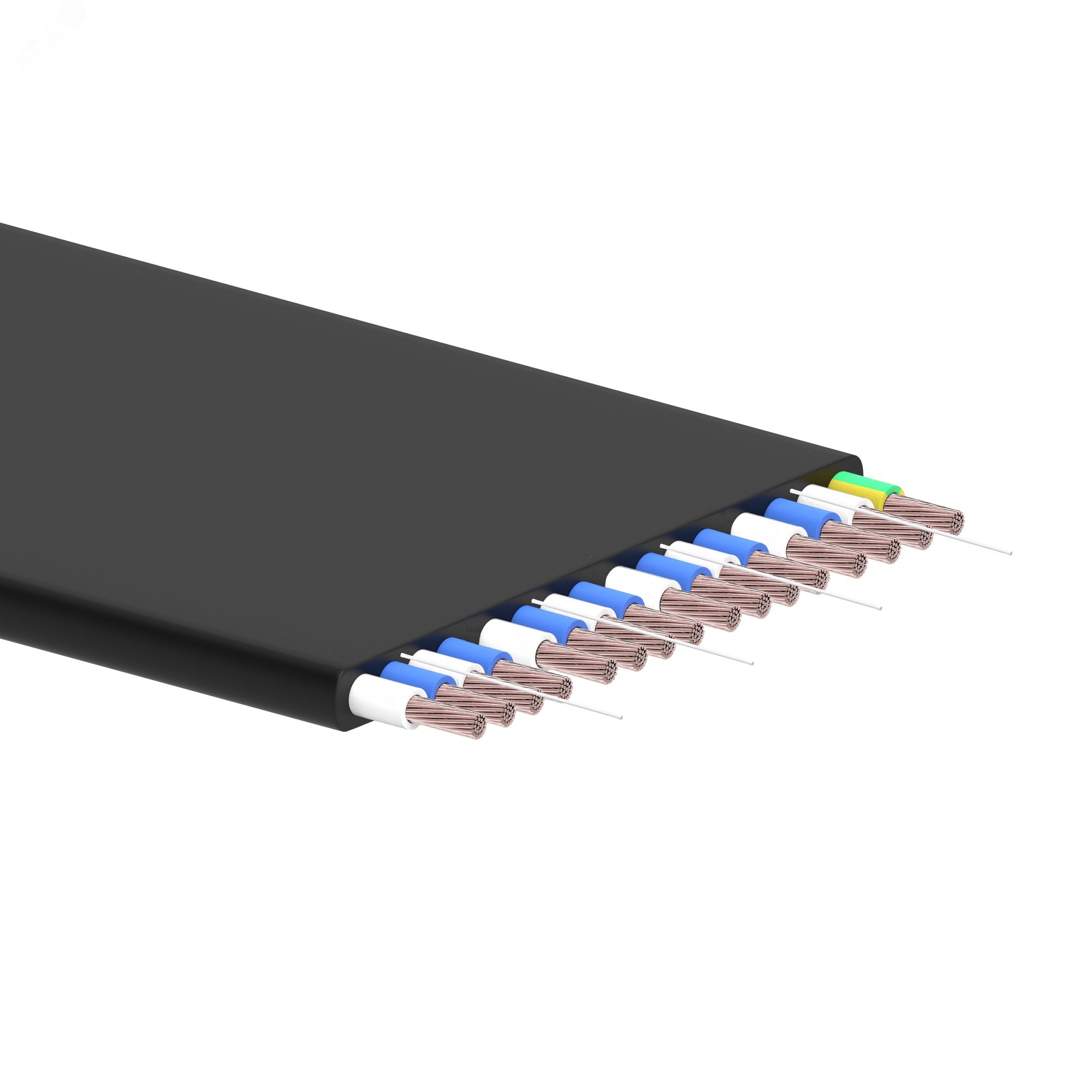 Изображение товара Кабель КПЛ 12х0.75мм2 плоский лифтовый медный изоляция ПВХ