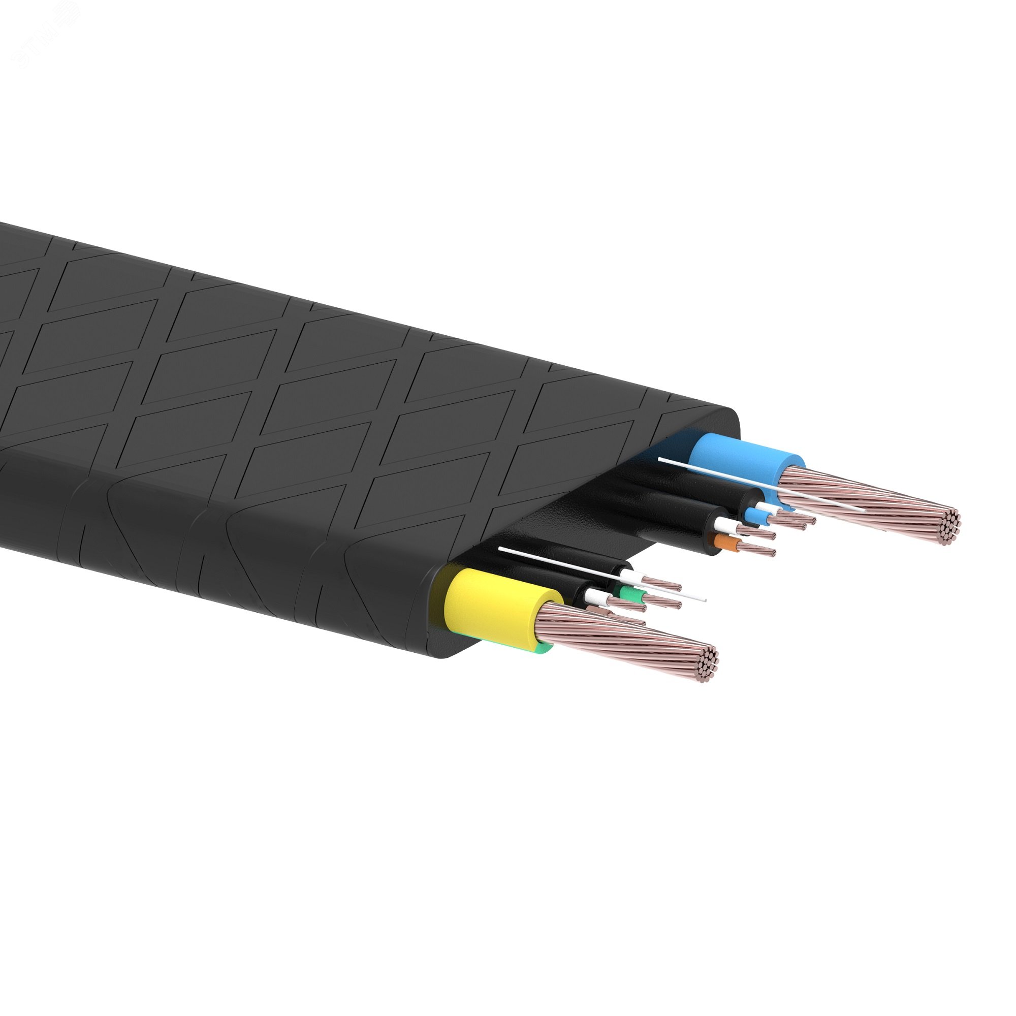 Изображение товара Кабель КПЛК 4х0.75+2х(2х0.25)э лифтовой плоский комбинированный 6 жил
