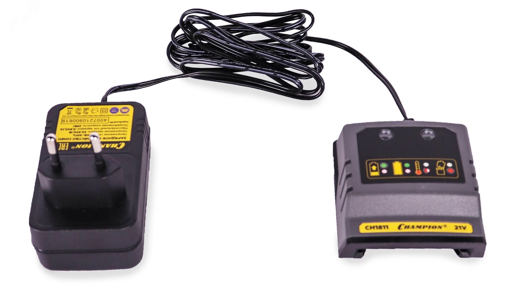 Изображение товара Устройство зарядное для аккумулятора CH1811 (18В4Ач Li-ion0,17кгtзарядки400мин25Вт0,9А20В) (шт)