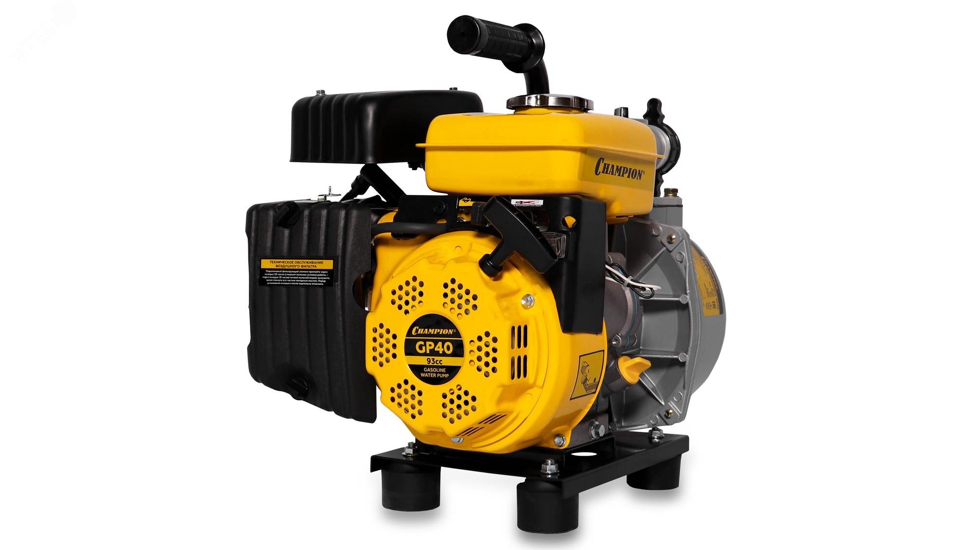 Изображение товара Мотопомпа CHAMPION GP40 300 л/мин 2,6 лс 93 см3 для чистой воды