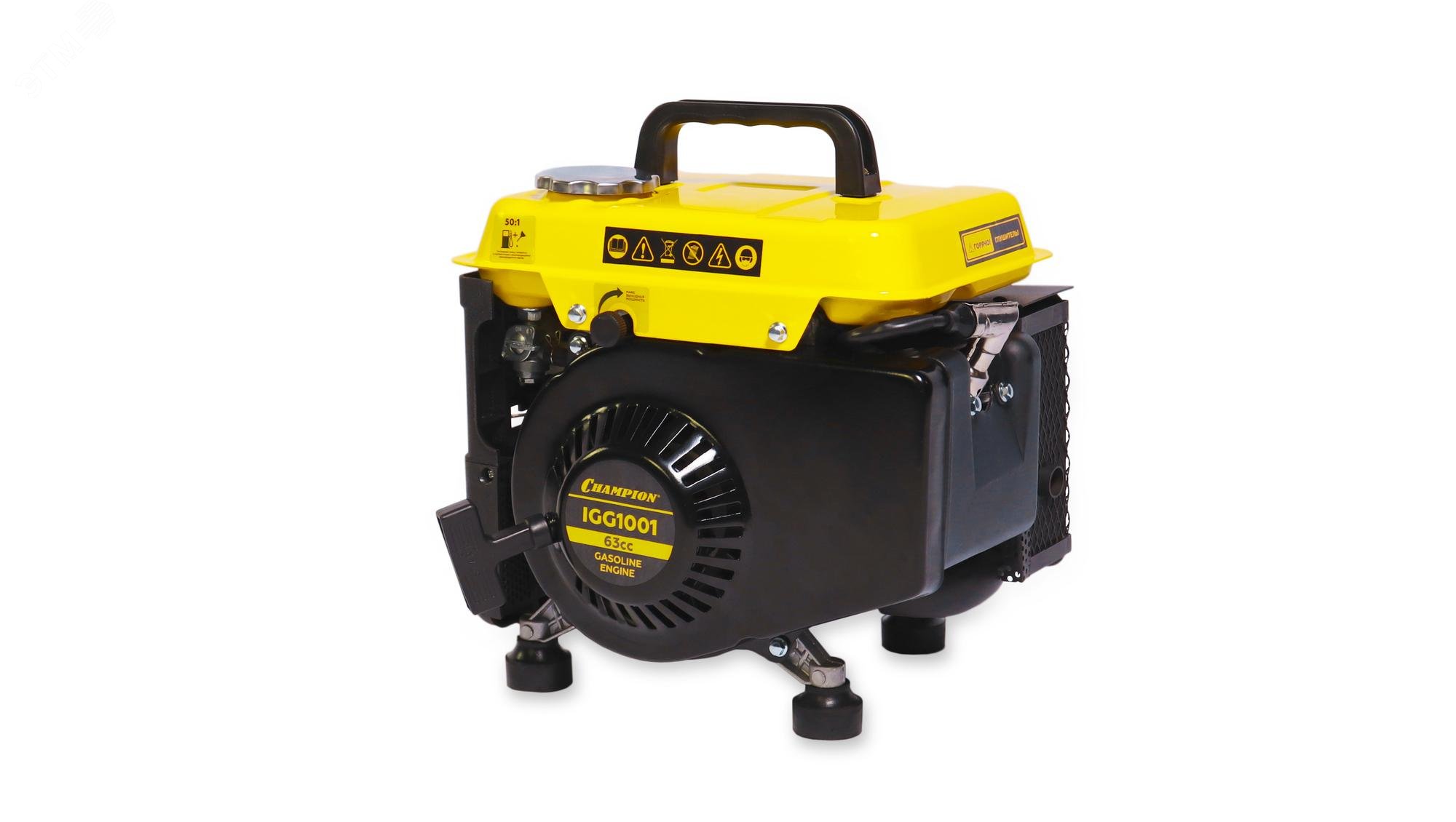 Изображение товара Генератор Champion IGG1001 1кВт бензиновый ручной, 2.2 л, 63 см3
