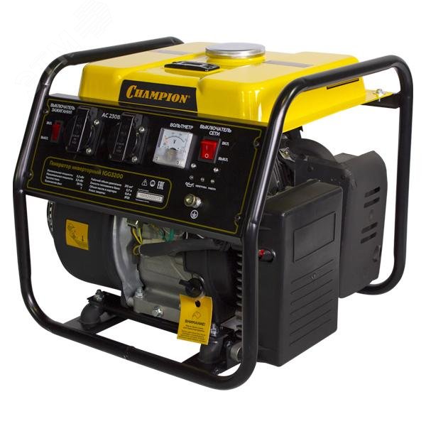 Изображение товара Генератор Champion IGG3200 инверторный бензиновый 3,2 кВт 26 кг