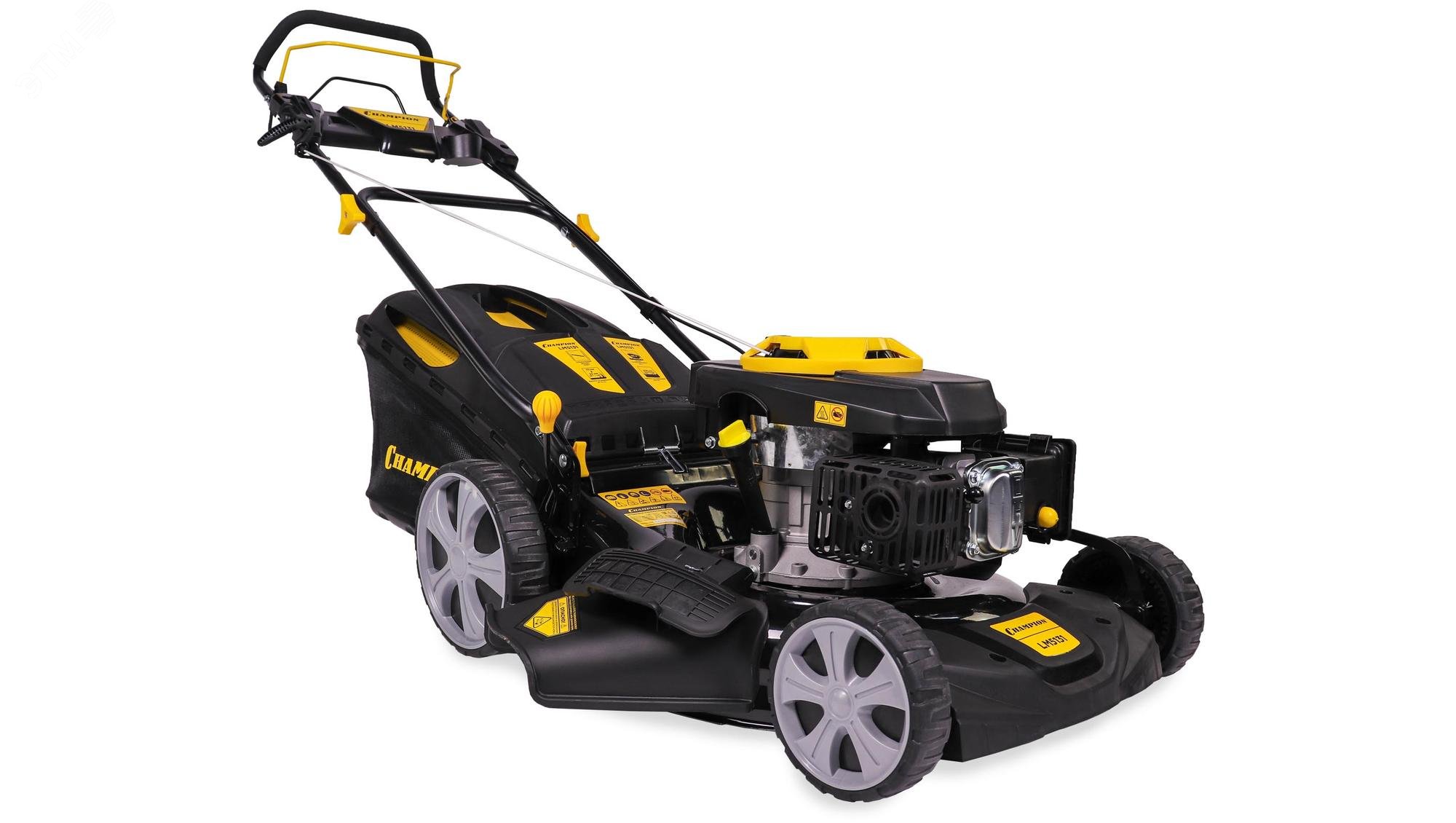 Изображение товара Газонокосилка Champion LM5131 с мощностью 3 кВт и функциями 4 в 1