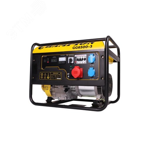 Изображение товара Генератор GG6500-3 (400В6,2/6,8кВАcosф=0,8 15лс 25л 67кг) (шт)