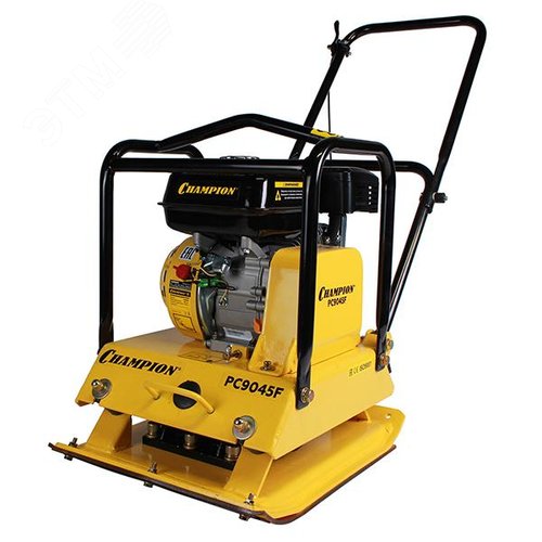 Изображение товара Виброплита бензиновая PC9045F (89,3кг15кН50*45см30см4,8кВт,колеса, резиновая накладка) (шт)