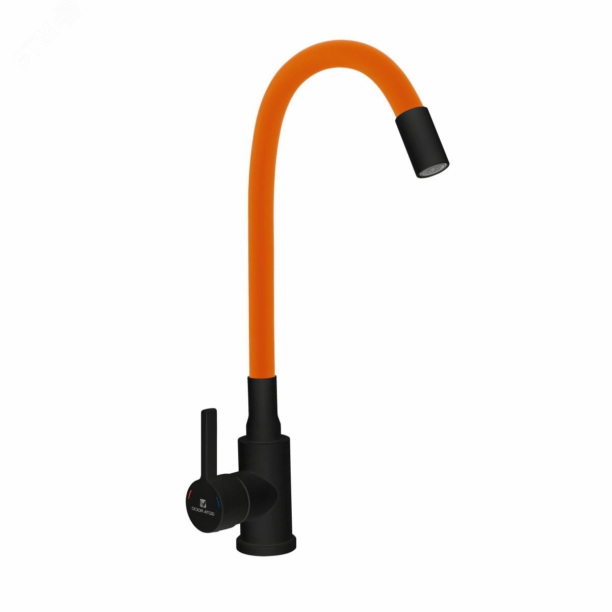 Изображение товара Смеситель для кухни с гибким силиконовым изливом из нержавеющей стали GOTA ROCIO Black&White