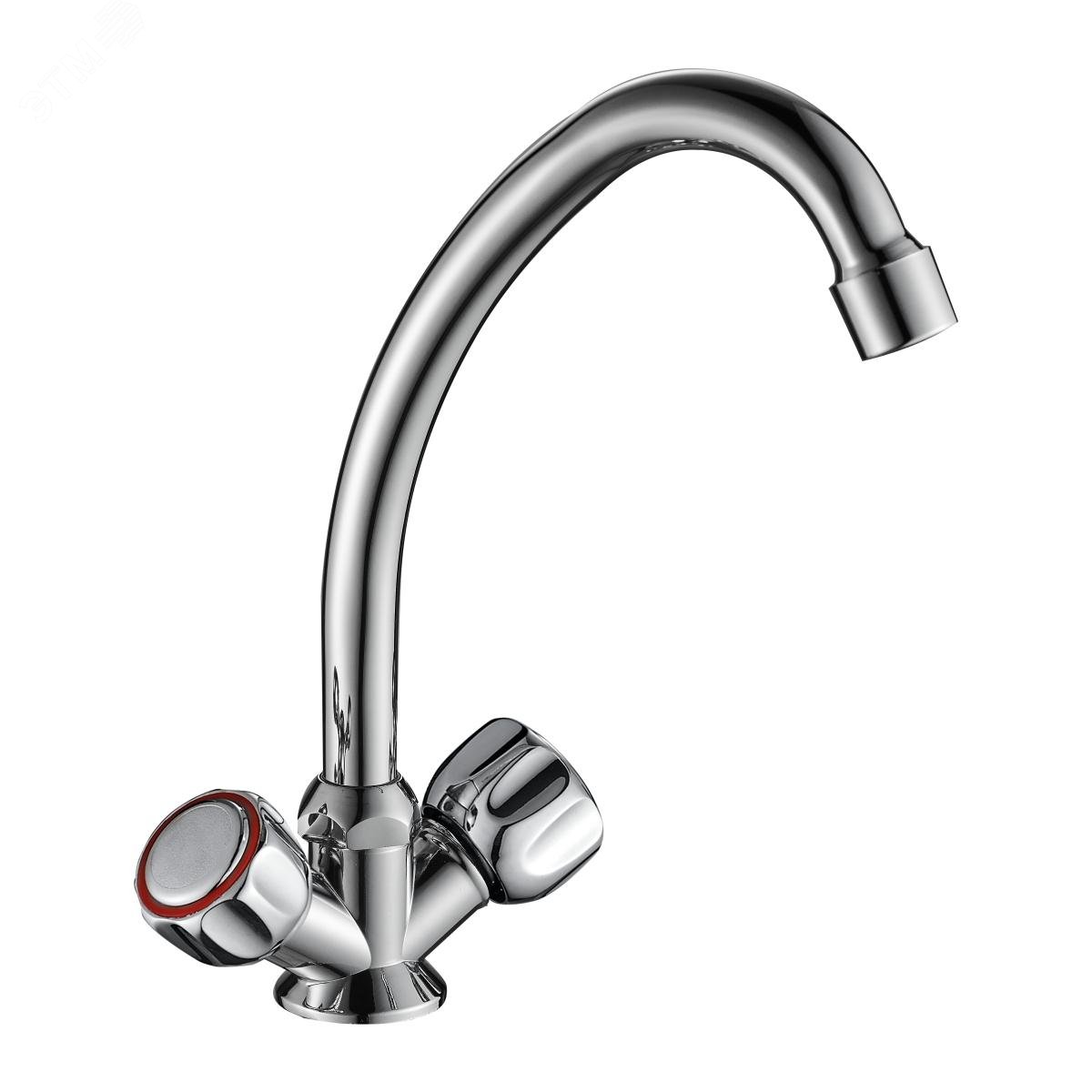 Изображение товара Смеситель для кухни GOTA ROCIO Orio с высоким поворотным изливом и двухручажным управлением