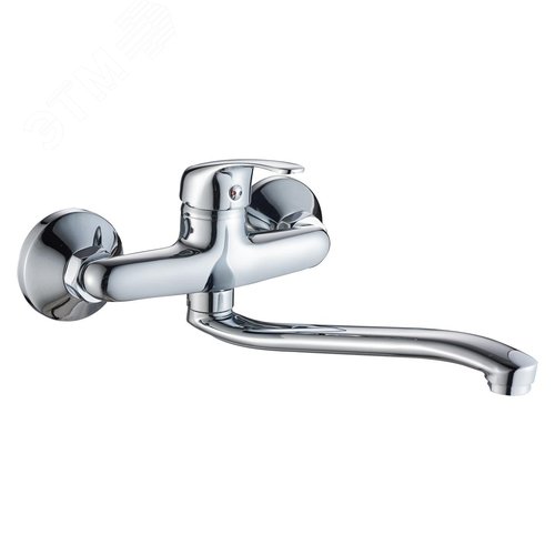 Изображение товара Смеситель для кухни шаровый пристенный,с нижним изливом (шт)