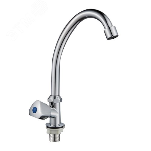 Изображение товара Смеситель для кухни моно с высоким изливом крепеж гайка (шт)