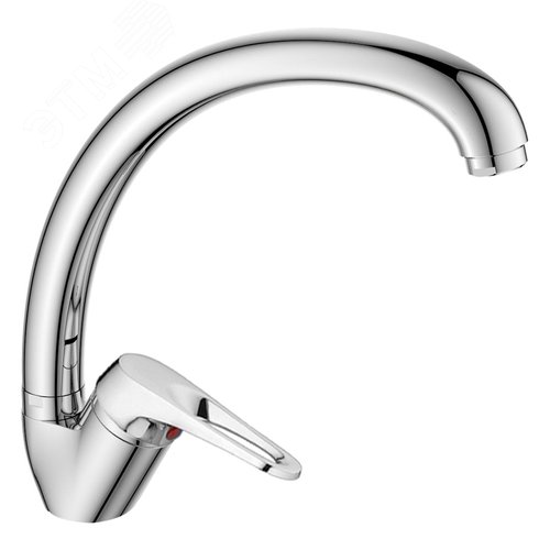 Изображение товара Смеситель для кухни шаровый с высоким изливом крепеж гайка (шт)