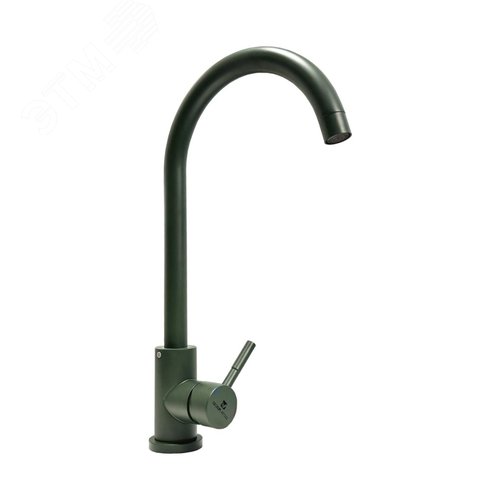 Изображение товара Смеситель для кухни с высоким изливом темный зеленый нержав. сталь (шт)