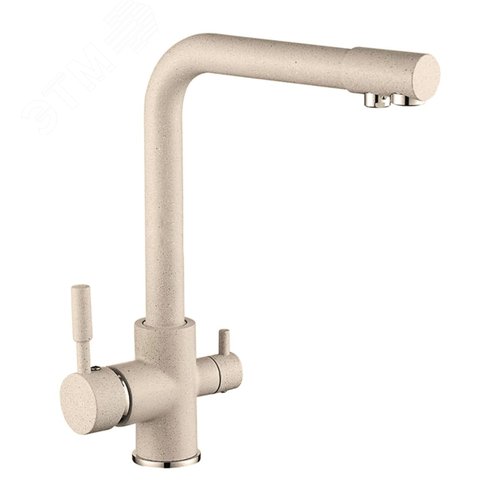 Изображение товара Смеситель для кухни шаровый с дополнительным выходом для питьевой воды цвет бежевый латунь (шт)