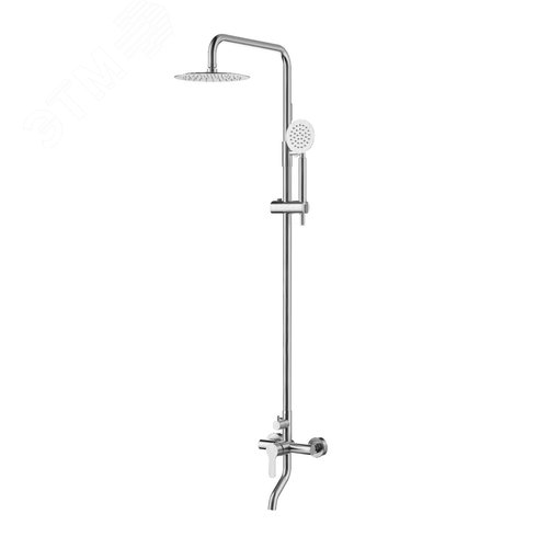 Изображение товара Cистема душевая со смесителем, шаровая с изливом с лейкой тропической (шт)