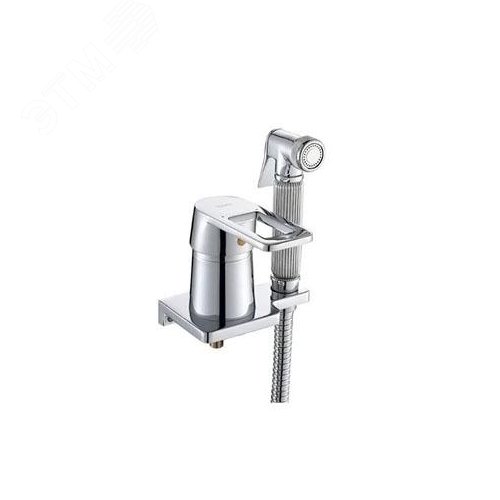 Изображение товара Смеситель для биде с гигиенической лейкой в комплекте с настенным держателем, и шлангом (шт)