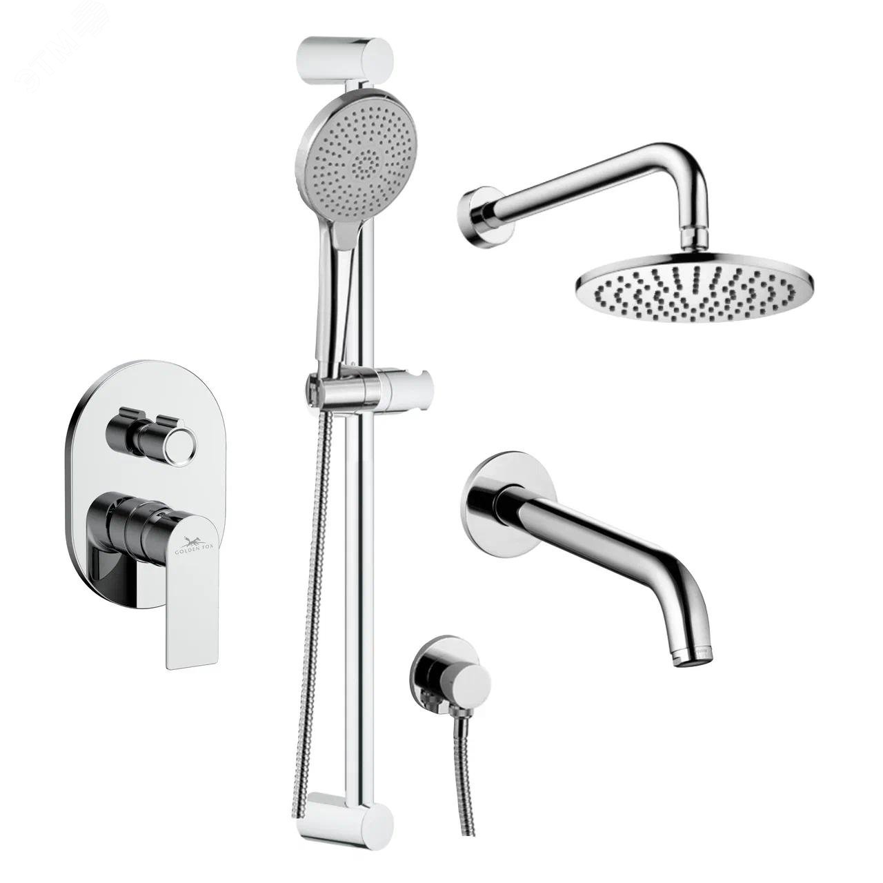 Изображение товара Встраиваемая душева система GOLDEN FOX серия Broads с скрытым монтажом